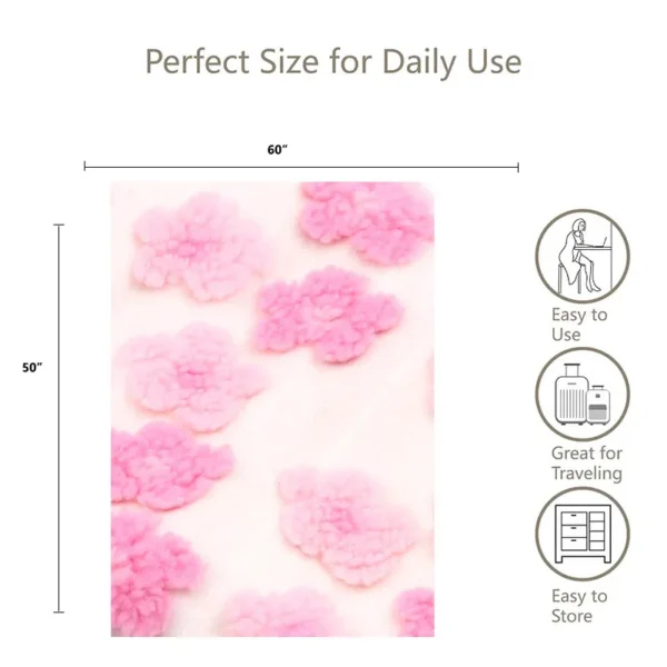Portable Wearable Electric Blanket, 120V, soft coral fleece - view 4