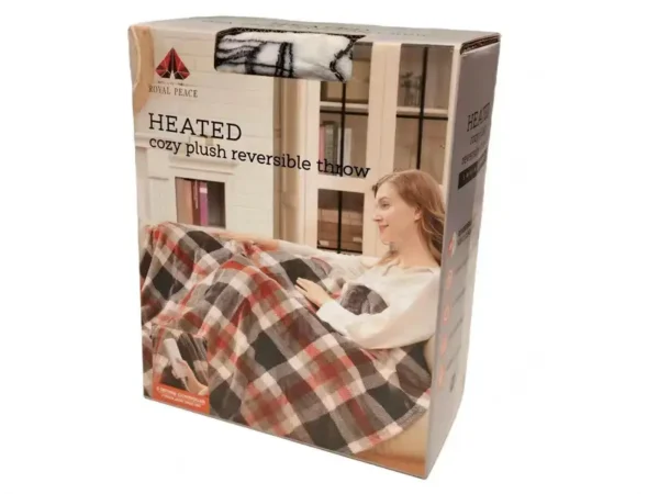 Portable Wearable Electric Blanket, 120V, soft coral fleece - view 6