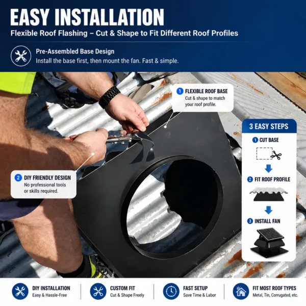 Powered Axial Exhaust Fan, 40W, Solar - view 5