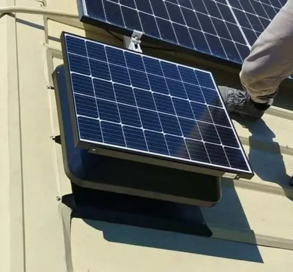 Powered Axial Exhaust Fan, 60W, Solar
