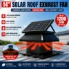 Powered Axial Exhaust Fan, 60W, Solar - view 2