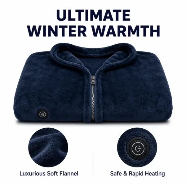 Powered Heated Shawl Blanket, USB, 5V, Portable - view 2