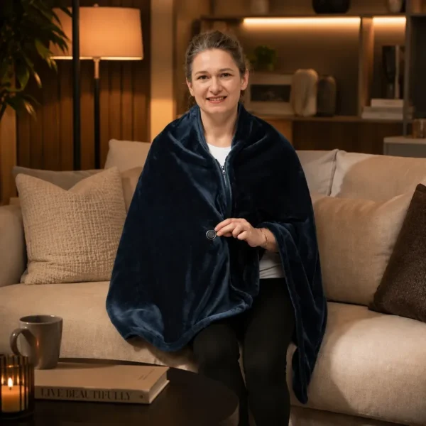 Powered Heated Shawl Blanket, USB, 5V, Portable - view 3