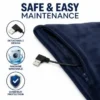 Powered Heated Shawl Blanket, USB, 5V, Portable - view 4