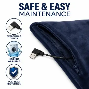 Powered Heated Shawl Blanket, USB, 5V, Portable - view 4