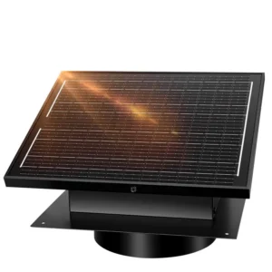 Powered Roof Exhaust Fan, Brushless, Solar, 25W, Cast
