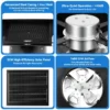 Powered Roof Exhaust Fan, Brushless, Solar, 25W, Cast - view 4