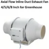 Powerful Bathroom Ventilation Fan, Inline, 110-240V~