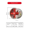 Powerful Explosion-proof Industrial Fan, 380V/220V, 16A - view 5