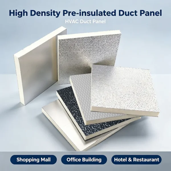 Pre Insulated Duct Panel, GFI, 20mm, PIR, Aluminum - view 2