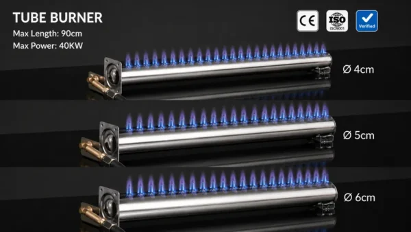 Premix Gas Burner Tube, Stainless, Steel - view 4