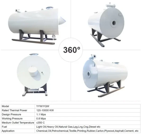 Pressure Thermal Fluid Heater, 4ton, Stainless, Steel - view 6