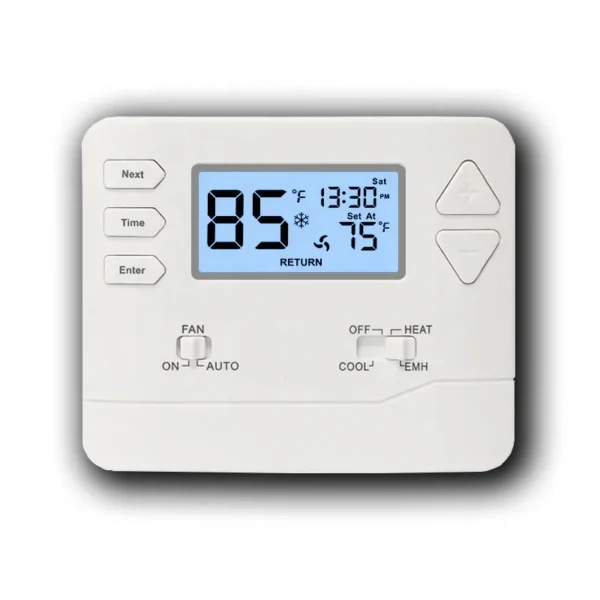 Programmable Thermostat with Fan, ABS Plastic, STN625