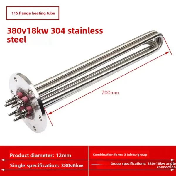 Proof Eco-friendly Immersion Heater, 220V, 380V, Stainless - view 2