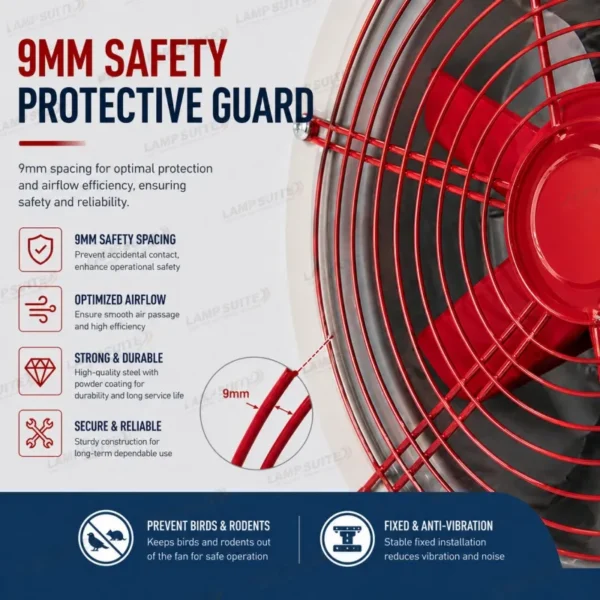 Proof Fixed Louvered Fan, ATEX, 4kW, 7.5kW, FRP - view 5