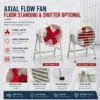 Proof Fixed Louvered Fan, ATEX, 4kW, 7.5kW, FRP - view 6