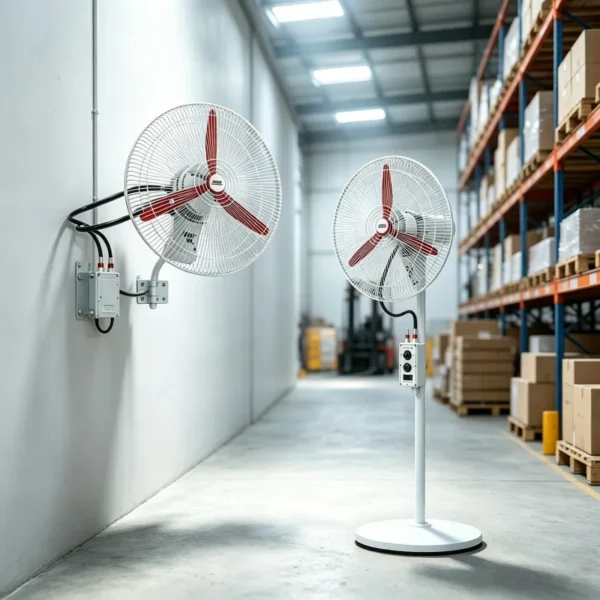 Proof Oscillating Industrial Fan, 370W, Metal - view 4