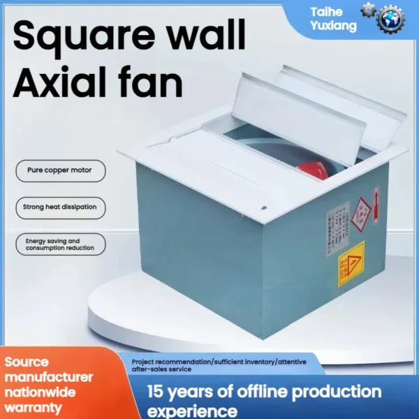 Proof Square Axial Fan, Wall, Electric, galvanized Sheet - view 2