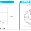 Protected Industrial Axial Fan, 200x200x60mm, 110V, 220V, 380V - view 4