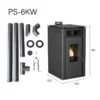 Ps-60 Pellet Stove, 6 KW, Carbon steel