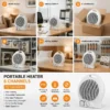 Ptc Ceramic Fan, Portable, 1000W, 2000W, VDE - view 6