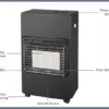 Ptc Gas Heater, Powder Coated Steel - view 3