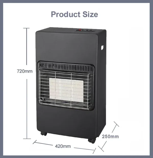 Ptc Gas Heater, Powder Coated Steel - view 4