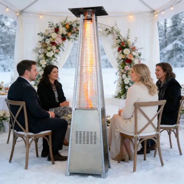 Pyramid Patio Heater, 48000, BTU, Stainless, Steel - view 5