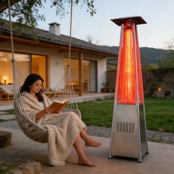 Pyramid Patio Heater, 48000, BTU, Stainless, Steel - view 6