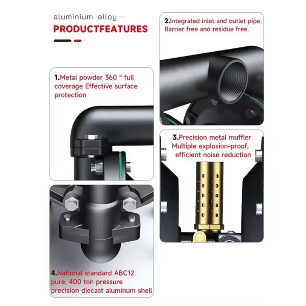 Quality Aluminum Diaphragm Pumpdiaphragm, Pneumatic, QBY4-15PP - view 6