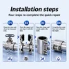 Quick Connect Stainless, Steel, Stainless steel+EPDM, 1 year - view 3