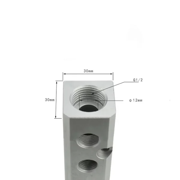 Quick Plug Connector, BSP, 30x30mm, G1/2, Aluminum - view 4