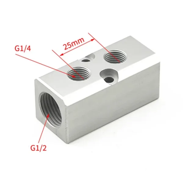 Quick Plug Connector, BSP, 30x30mm, G1/2, Aluminum - view 5