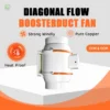 Quiet Duct Fan, 500, RPM, Plastic, 100mm