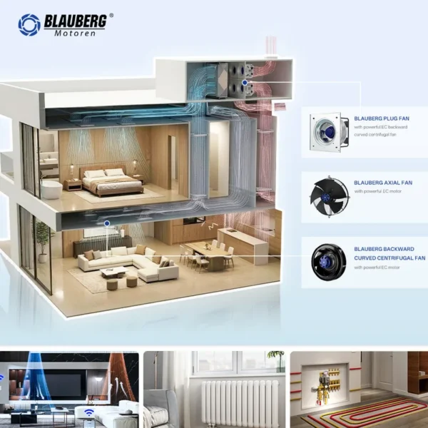 Radial Fan, 200mm, AHU, Plastic, 230V - view 6