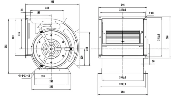 Radial Fan, 230V, 450W - view 6