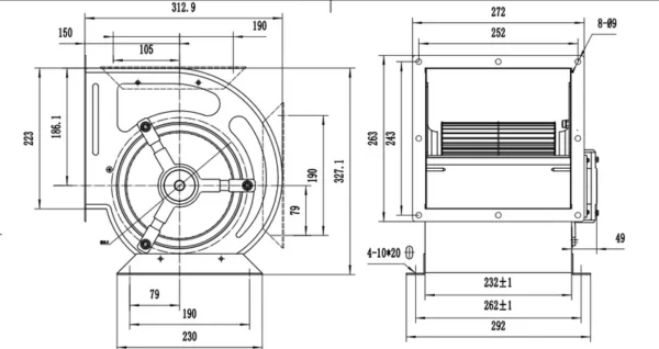 Radial Fan, 7-7, 0-10V, Centrifugal - view 6