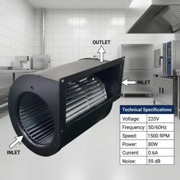 Radial Fan, F3P133-EC072-016, 220V, 50/60HZ, 1500RPM - view 4