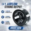 Radial Fan, FLW, Aluminum, 220V, 1350RPM - view 2