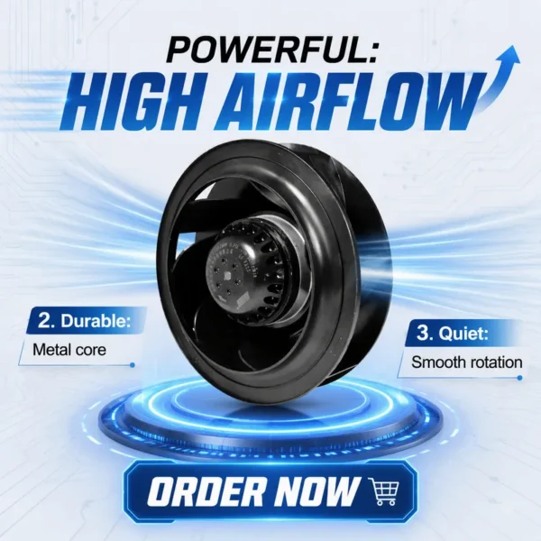 Radial Fan, XH220FLW-A, 380V, 80W, Plastic - view 2