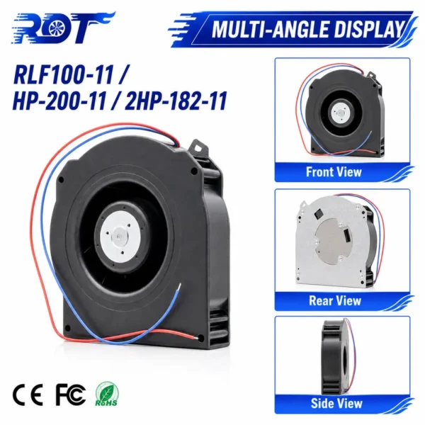 Radial Heating Blower, RLFHP-200-11, 12V, 80m3/h - view 6