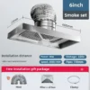 Range Hood Exhaust Fan, 6inch, Stainless, Steel - view 2