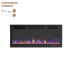Recessed Electric Space Fireplace, Wall, 750, Plastic