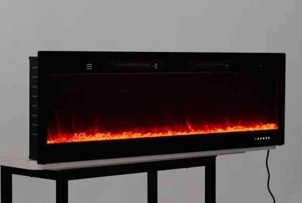 Recessed Electric Space Fireplace, Wall, 750, Plastic - view 3