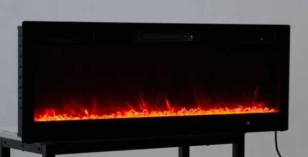 Recessed Electric Space Fireplace, Wall, 750, Plastic - view 5
