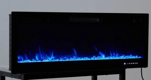 Recessed Electric Space Fireplace, Wall, 750, Plastic - view 6