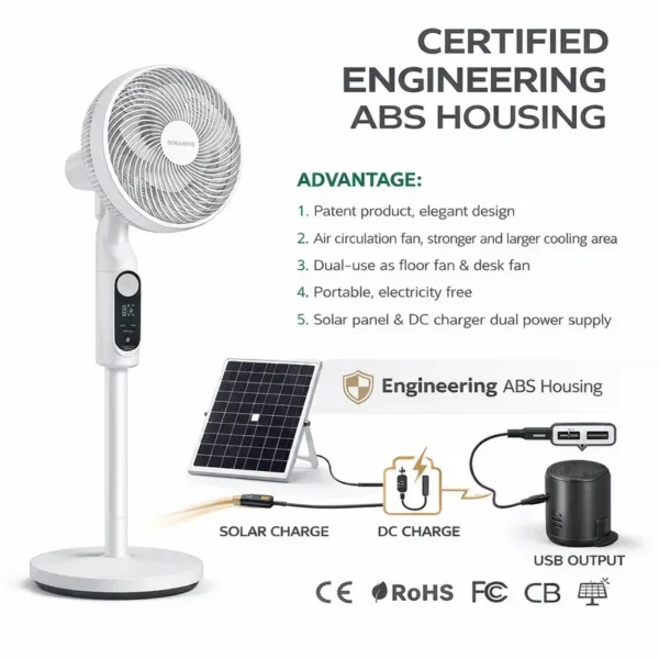Rechargeable Mini Fan, LiFePO4, Solar - view 5