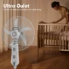 Rechargeable Stand Fan, Portable, 35W(0.05hp), Plastic - view 4