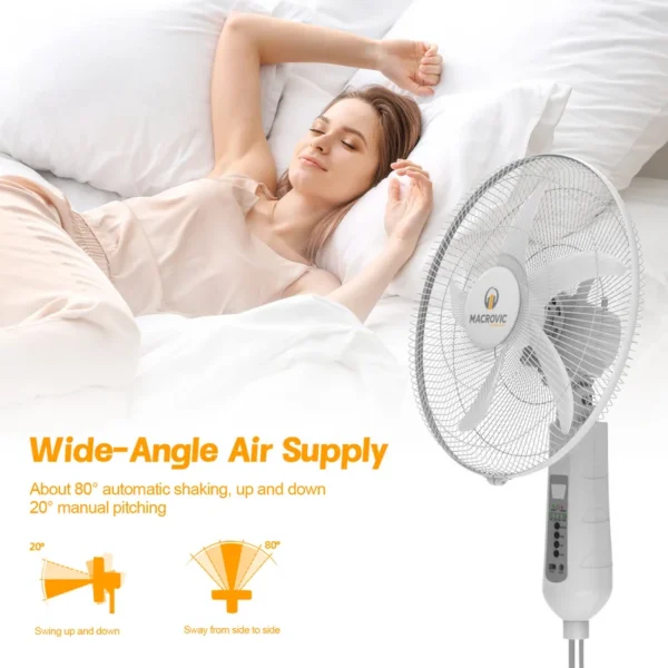 Rechargeable Stand Fan, Portable, 35W(0.05hp), Plastic - view 5