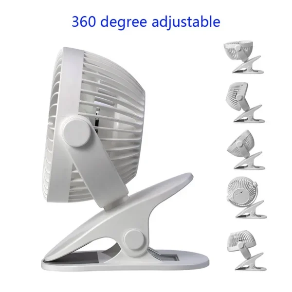 Rechargeable Usb Fan, RUNAL, Portable, 3-Speed, 3000mAh - view 6